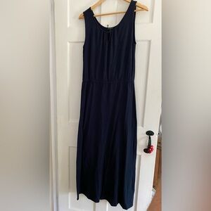 Elegant Navy Blue Sleeveless maxi Dress